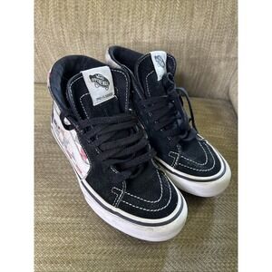 Vans Sk8-Hi PRO SKETCHY CHECKER BLACK WHITE MEN'S SIZE 4 SKATE SHOES